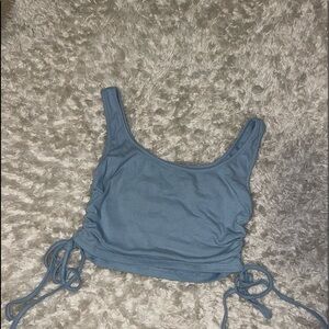 Blue crop top